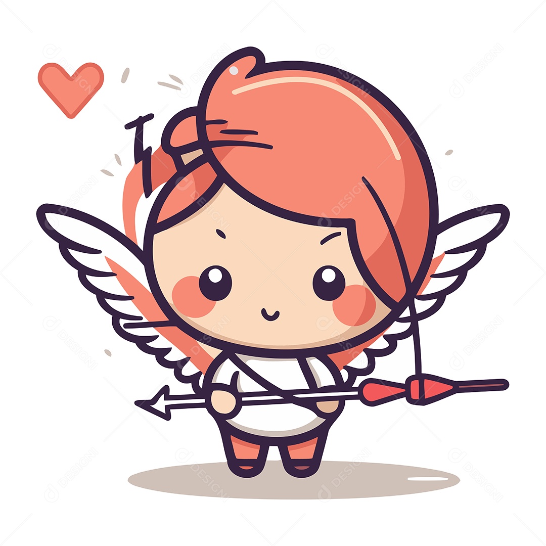 Cupido de Desenho Animado Ilustração Vetor EPS