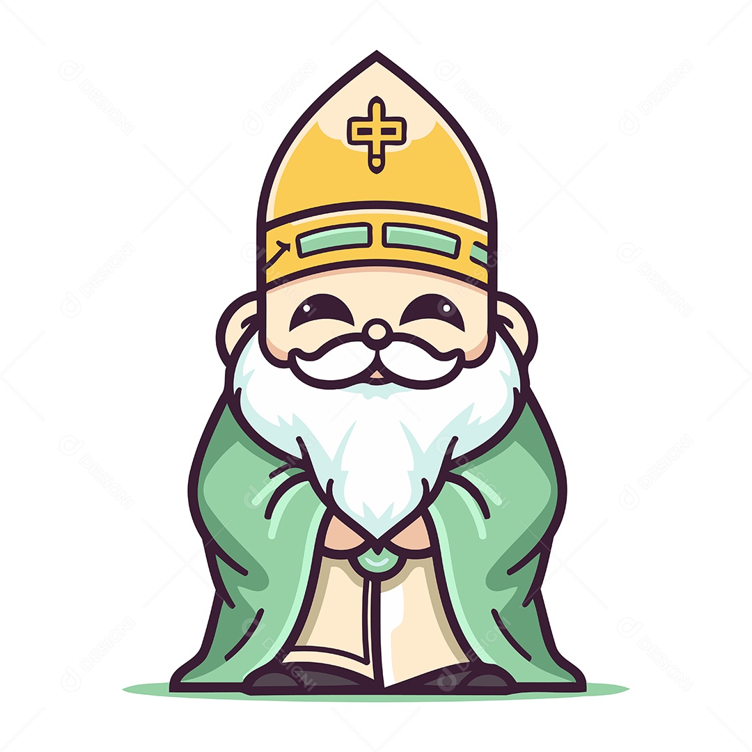 Papa de Desenho Animado Ilustração Vetor EPS