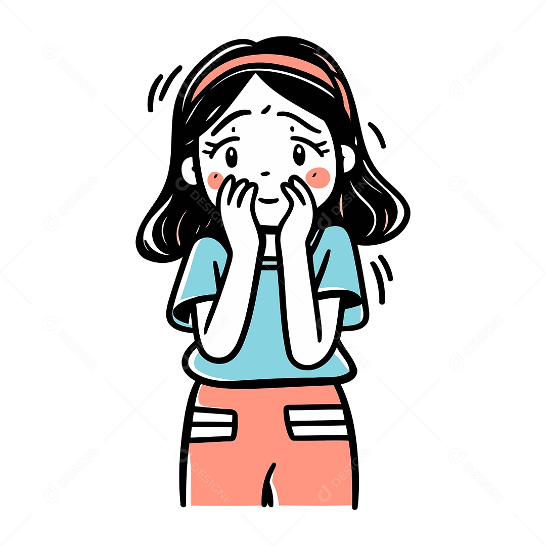 Jovem de Desenho Animado Ilustração Vetor EPS