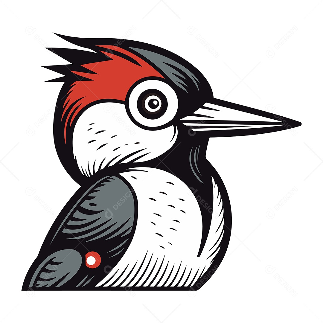 Pica Pau de Desenho Animado Ilustração Vetor EPS