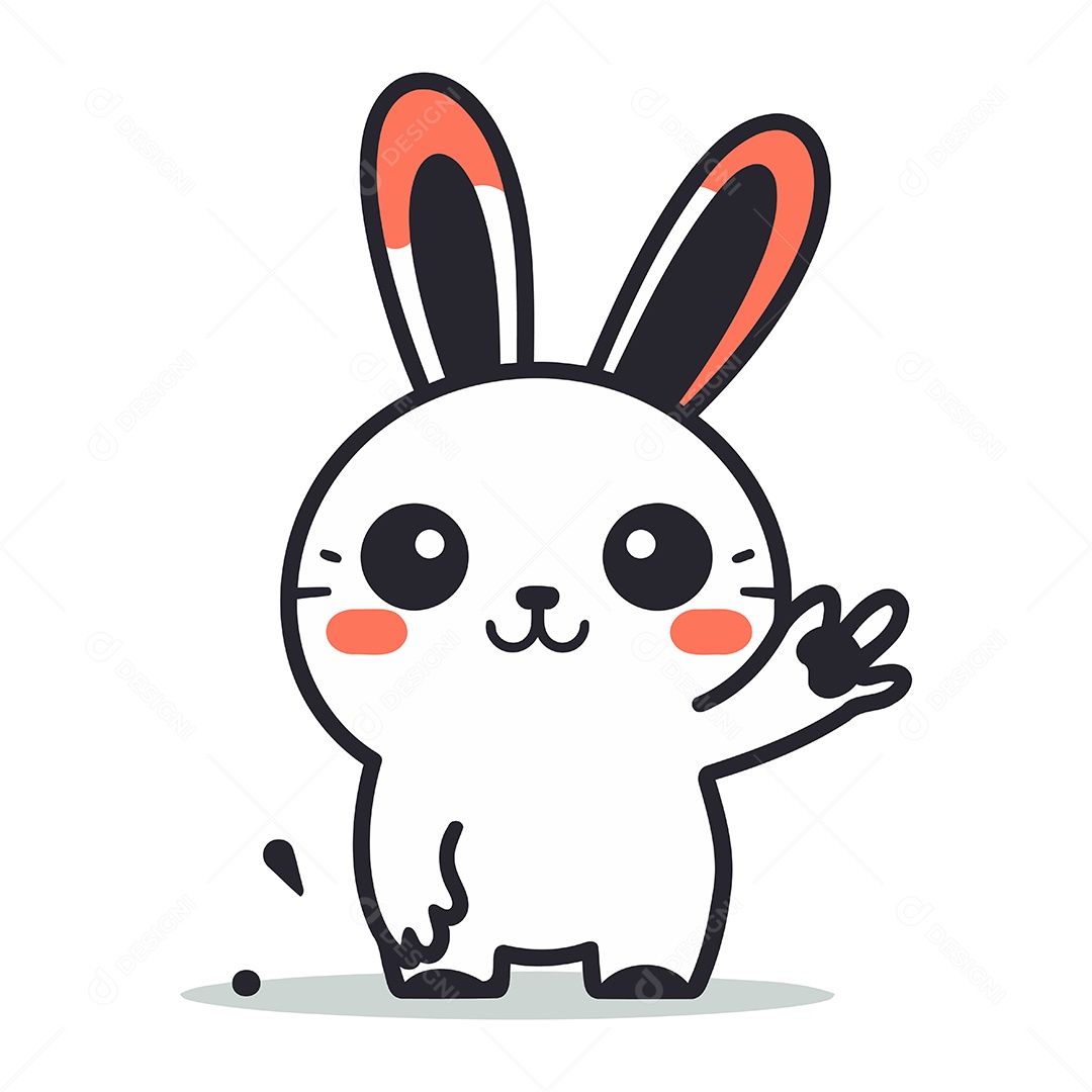 Coelho de Desenho Animado Ilustração Vetor EPS