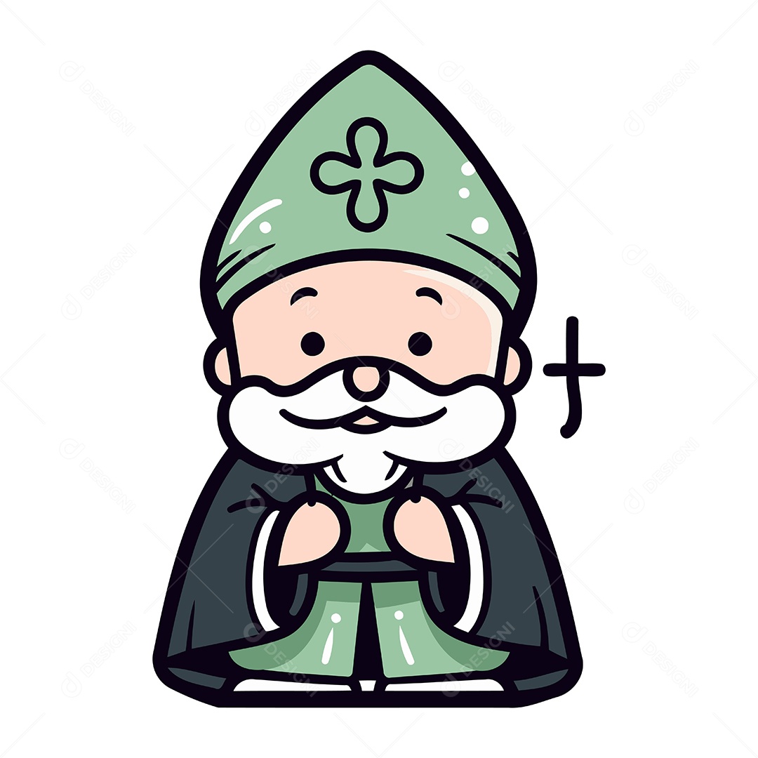 Duende de Desenho Animado Ilustração Vetor EPS