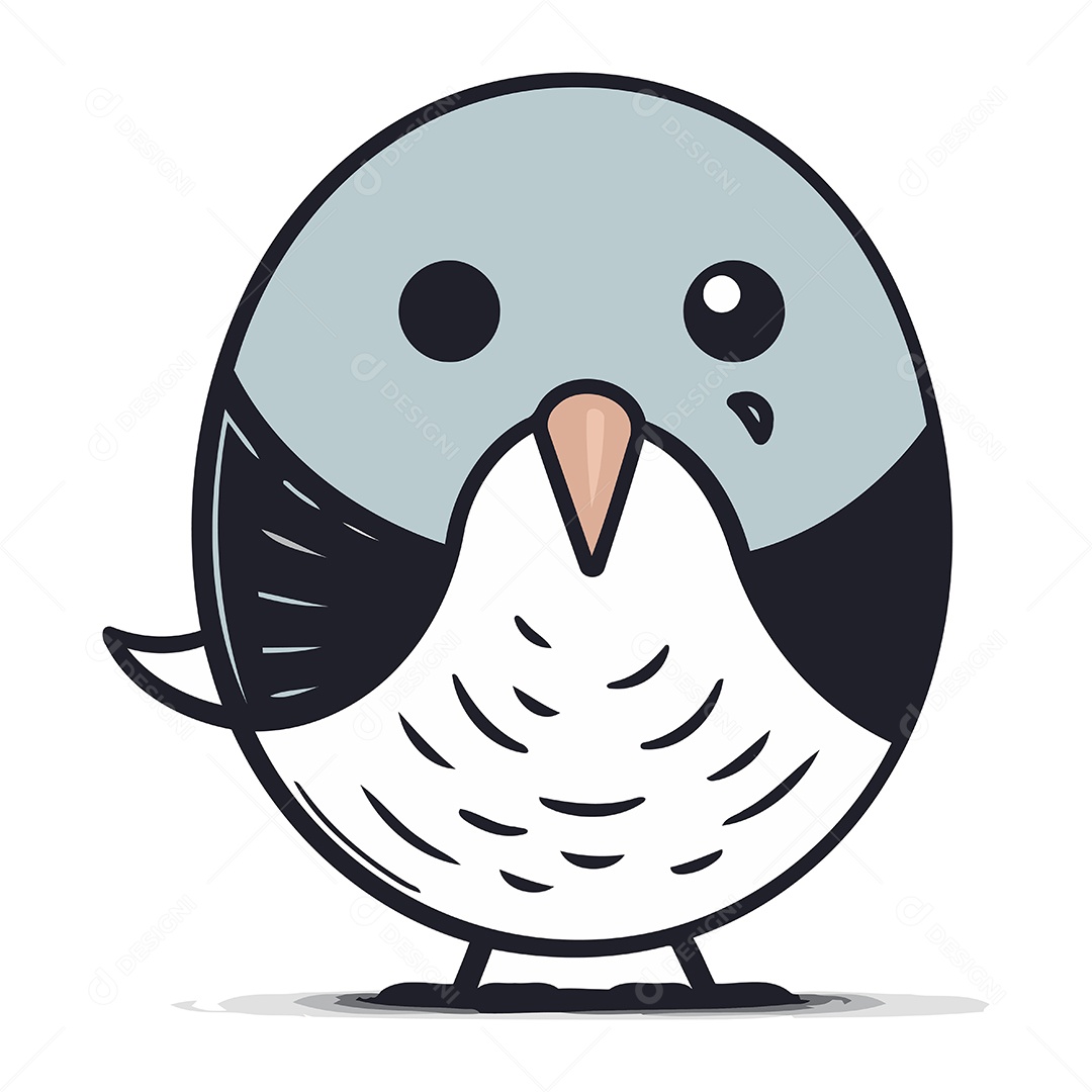 Pinguim de Desenho Animado Ilustração Vetor EPS