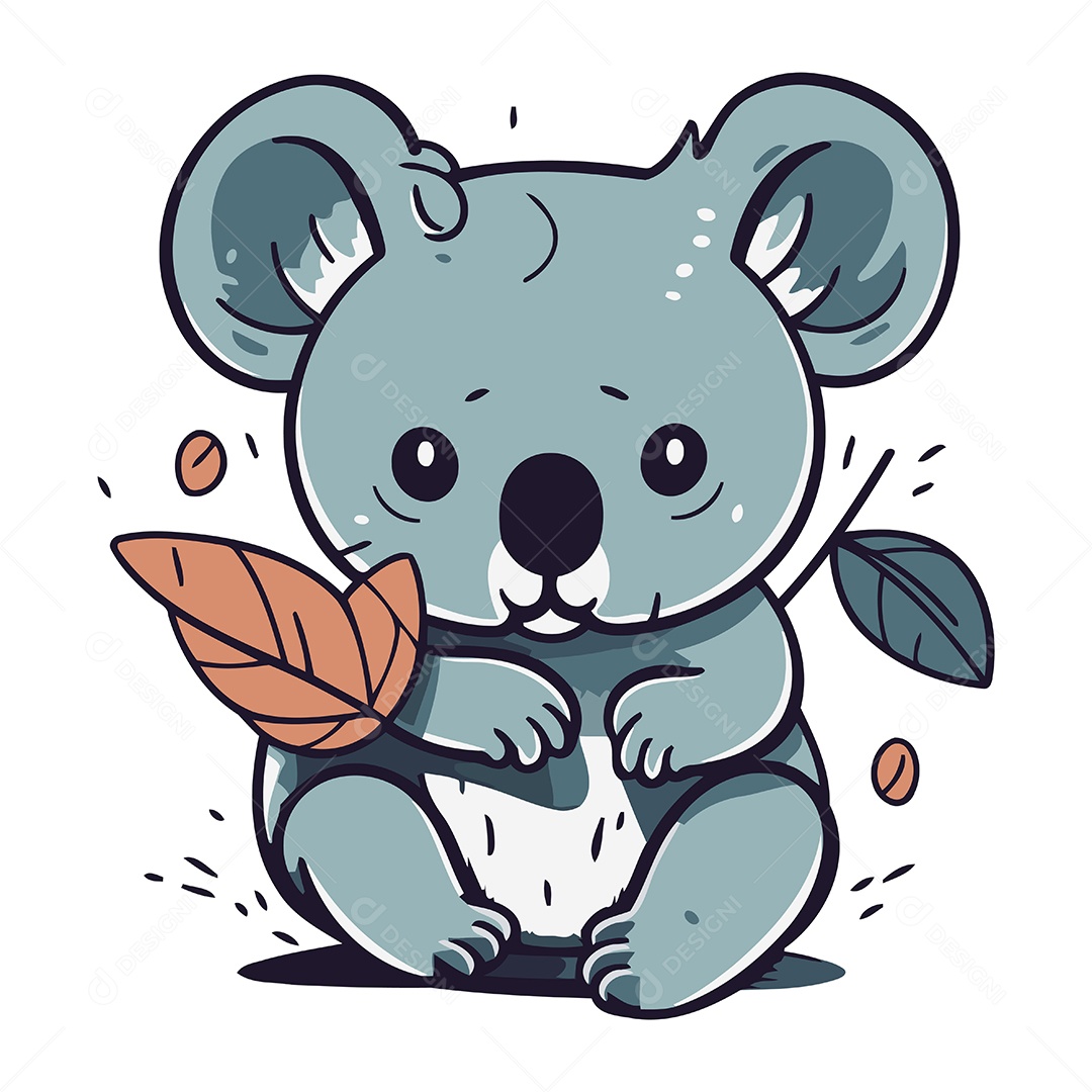 Coala de Desenho Animado Ilustração Vetor EPS