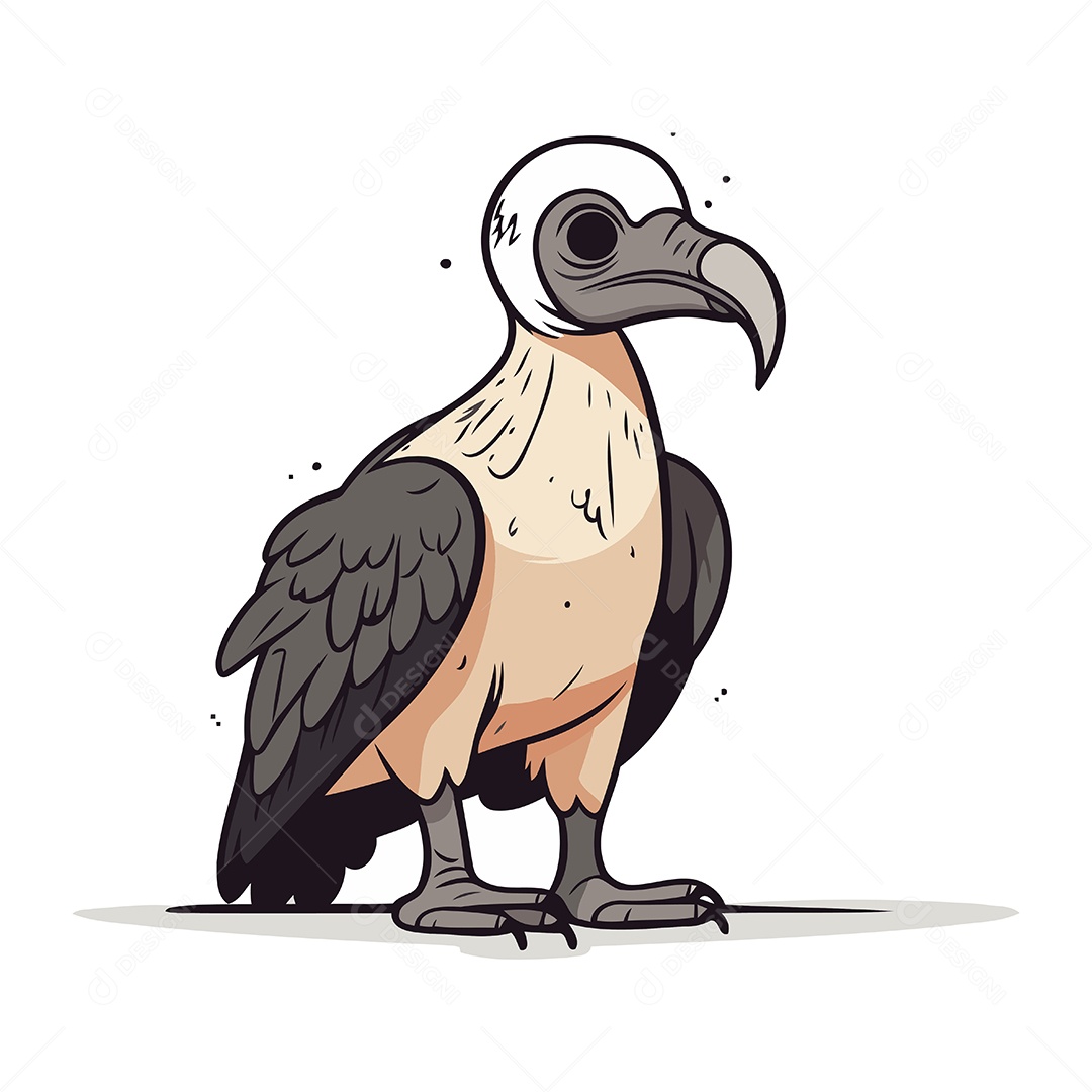 Abutre de Desenho Animado Ilustração Vetor EPS