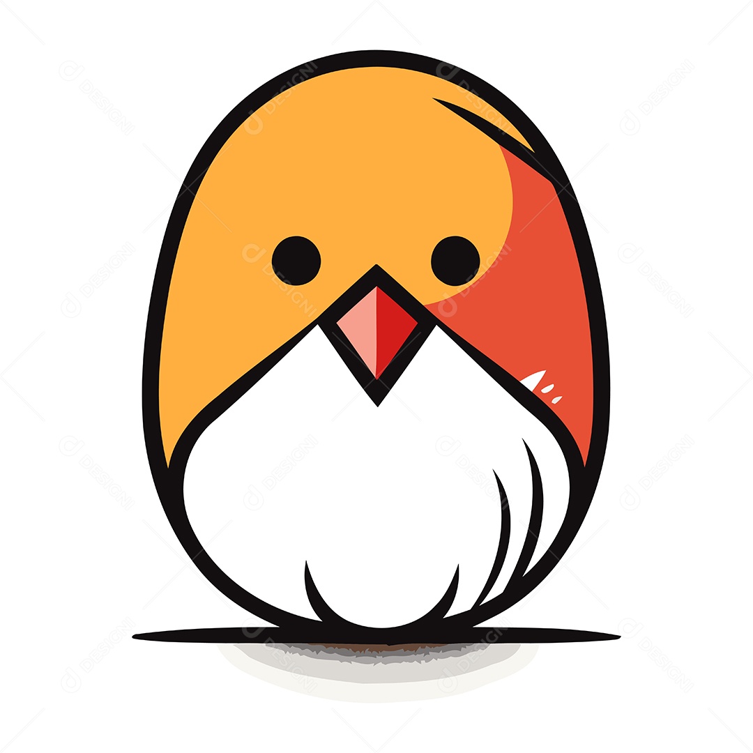 Passarinho de Desenho Animado Ilustração Vetor EPS