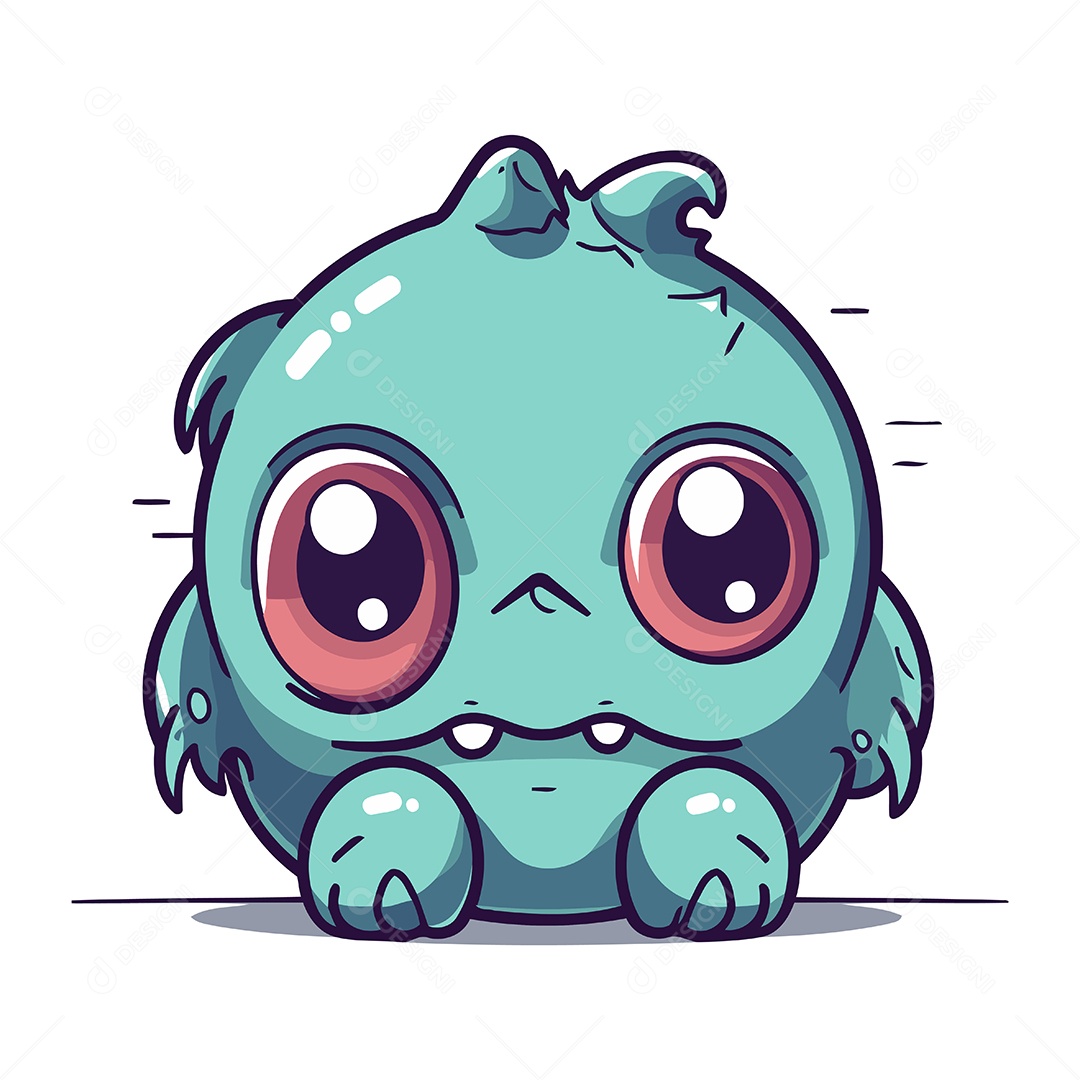 Monstro de Desenho Animado Ilustração Vetor EPS