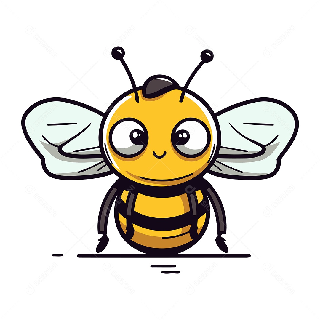 Abelha de Desenho Animado Ilustração Vetor EPS