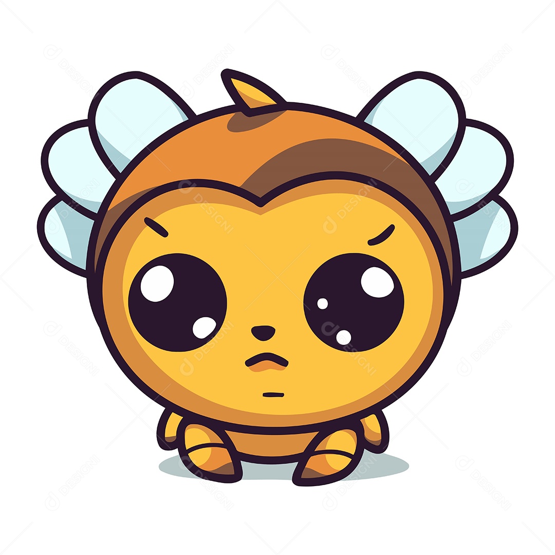 Abelhinha Fofa de Desenho Animado Ilustração Vetor EPS
