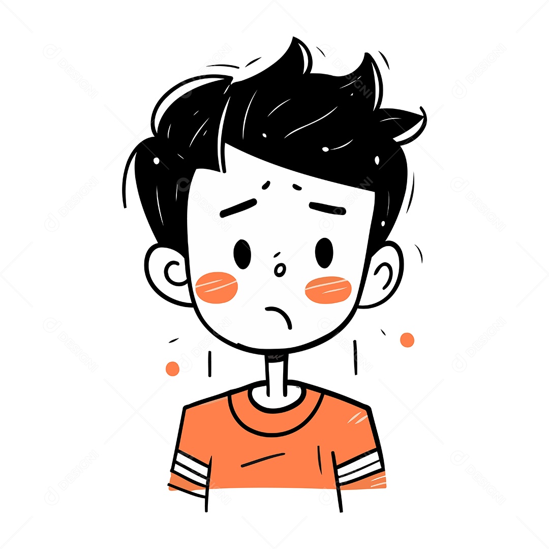 Garoto de Desenho Animado Ilustração Vetor EPS