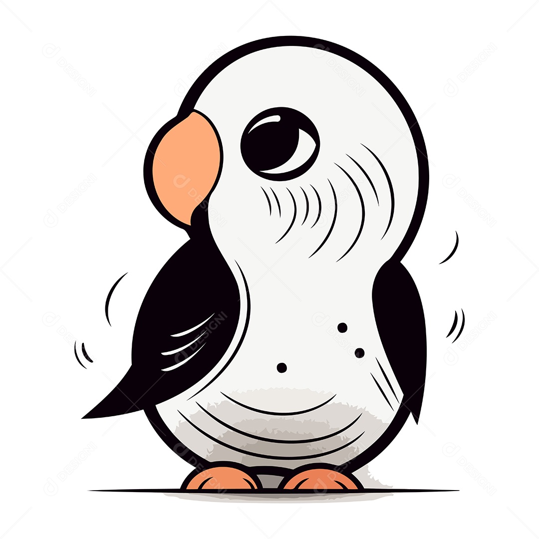 Passarinho de Desenho Animado Ilustração Vetor EPS