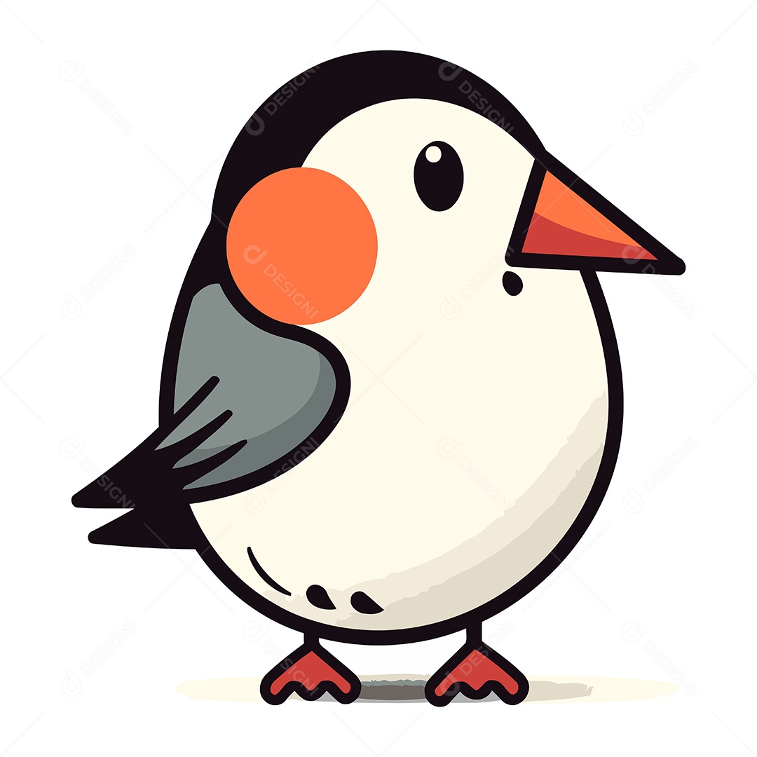 Pinguim de Desenho Animado Ilustração Vetor EPS