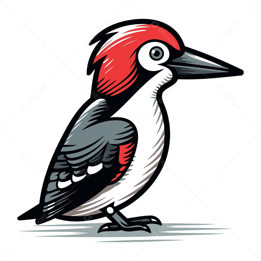 Pica Pau de Desenho Animado Ilustração Vetor EPS