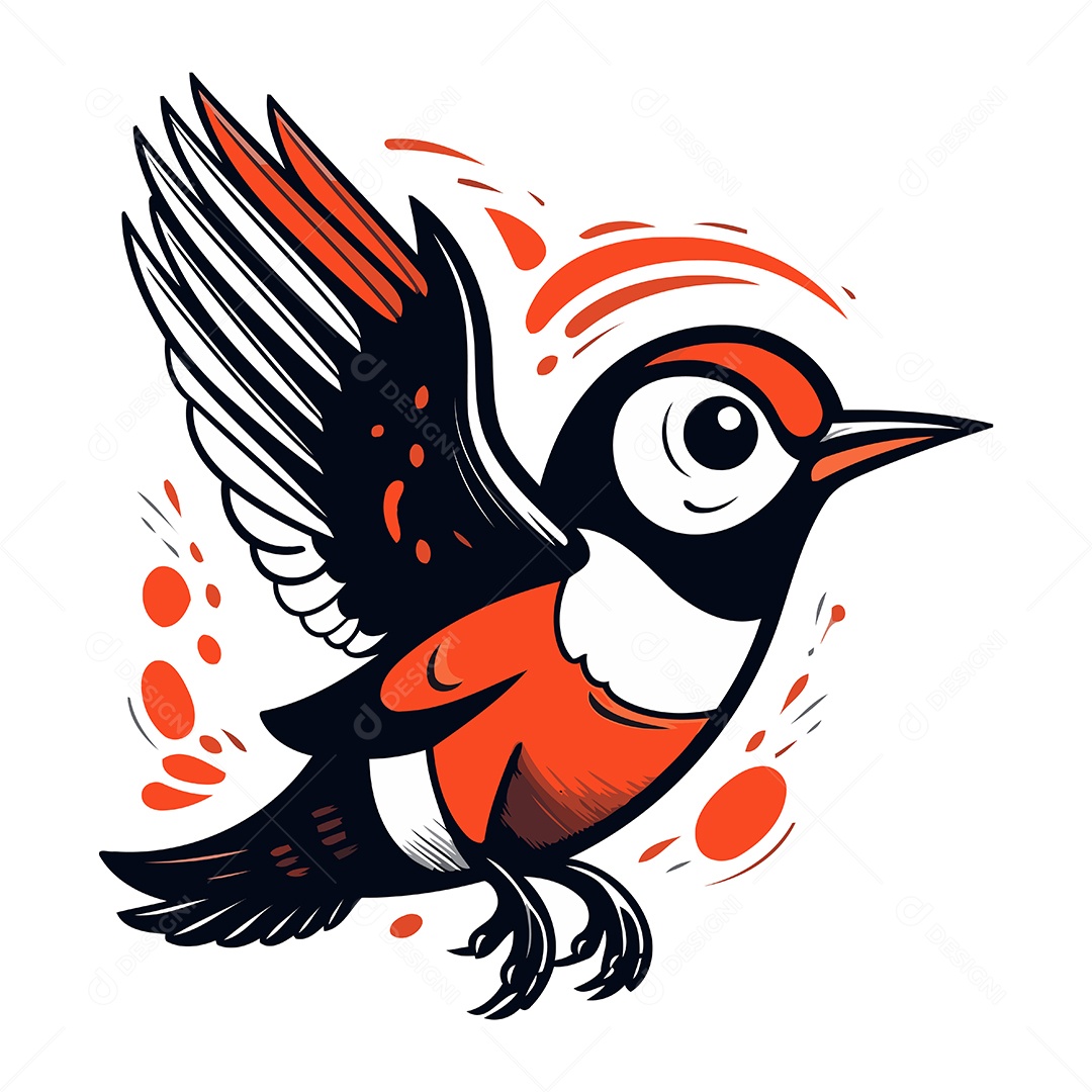 Pica Pau de Desenho Animado Ilustração Vetor EPS