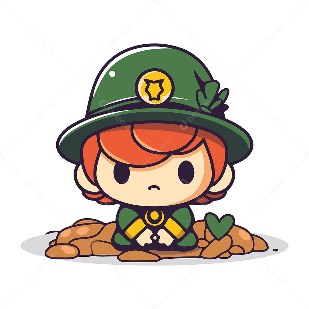 Escoteiro de Desenho Animado Ilustração Vetor EPS