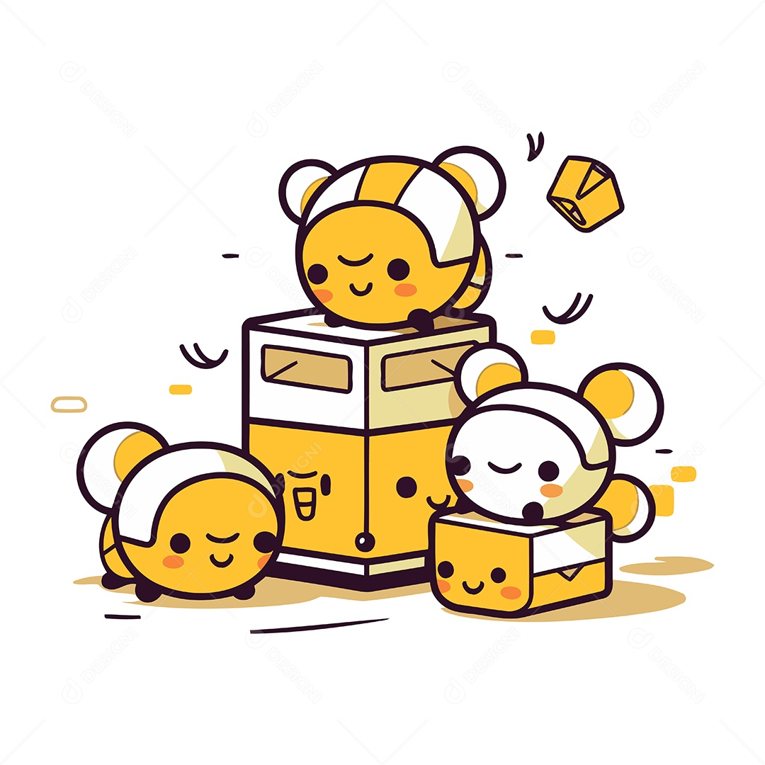 Desenho Animado de Animais Ilustração Vetor EPS