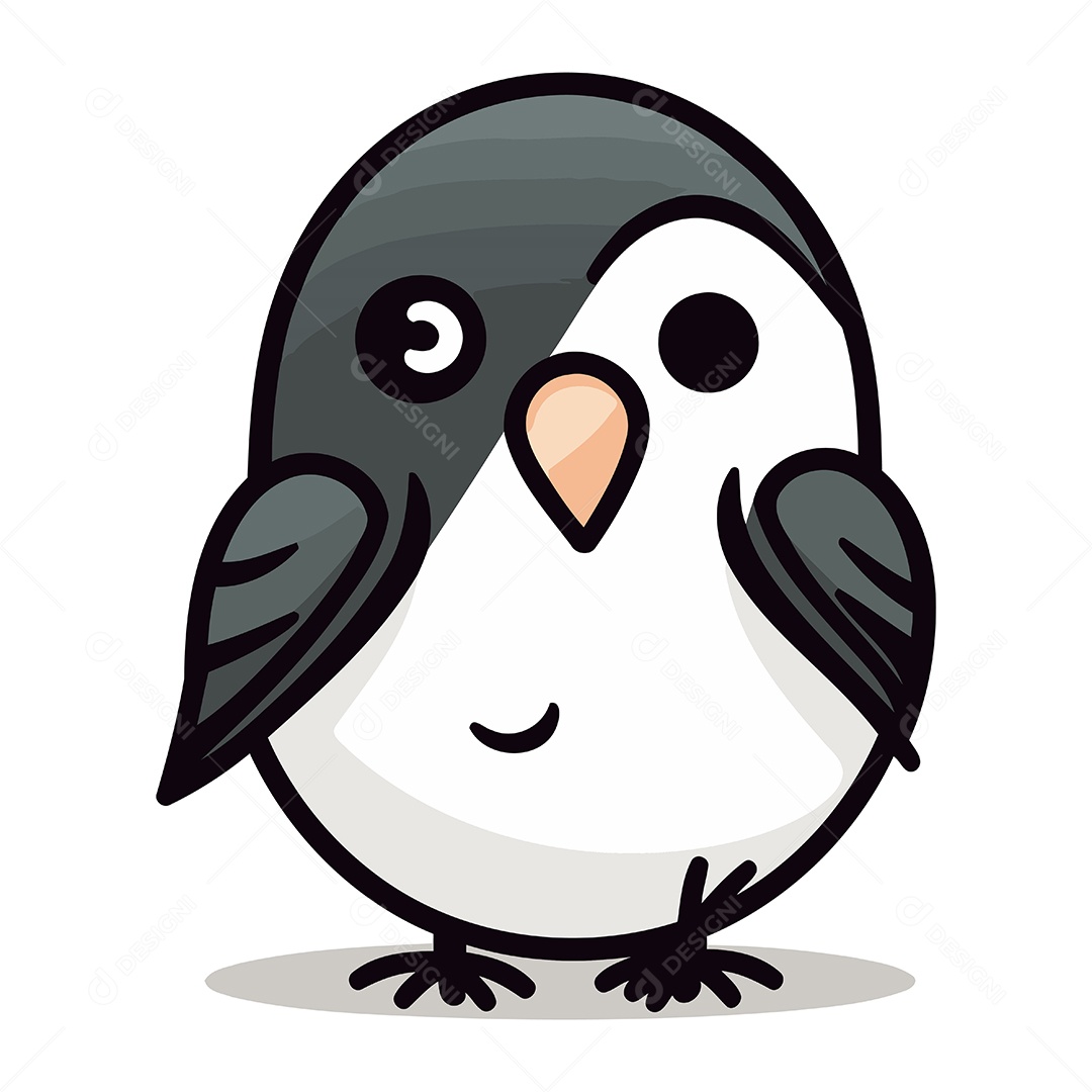 Pinguim de Desenho Animado Ilustração Vetor EPS