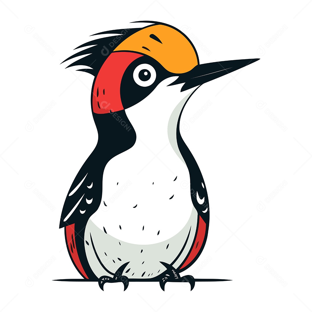 Pica Pau de Desenho Animado Ilustração Vetor EPS