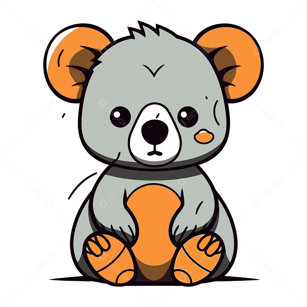 Coala de Desenho Animado Ilustração Vetor EPS