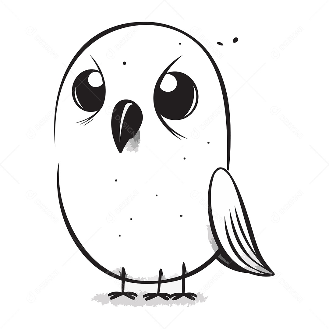 Coruja de Desenho Animado Ilustração Vetor EPS