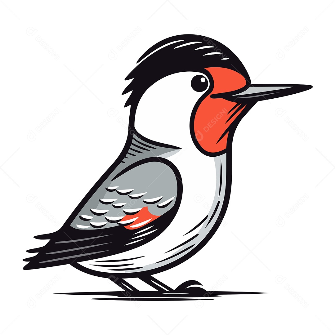 Pica Pau de Desenho Animado Ilustração Vetor EPS