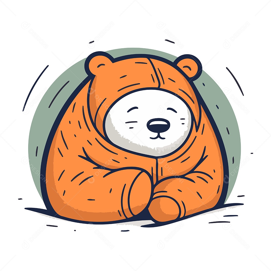 Ursinho de Pelúcia Fofo Ilustração Vetor EPS