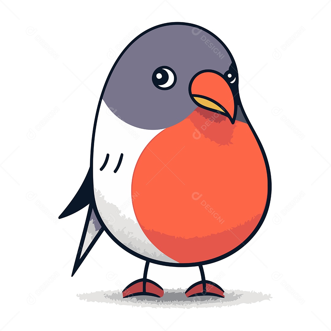 Pássaro Dom Fafe de Desenho Animado Ilustração Vetor EPS