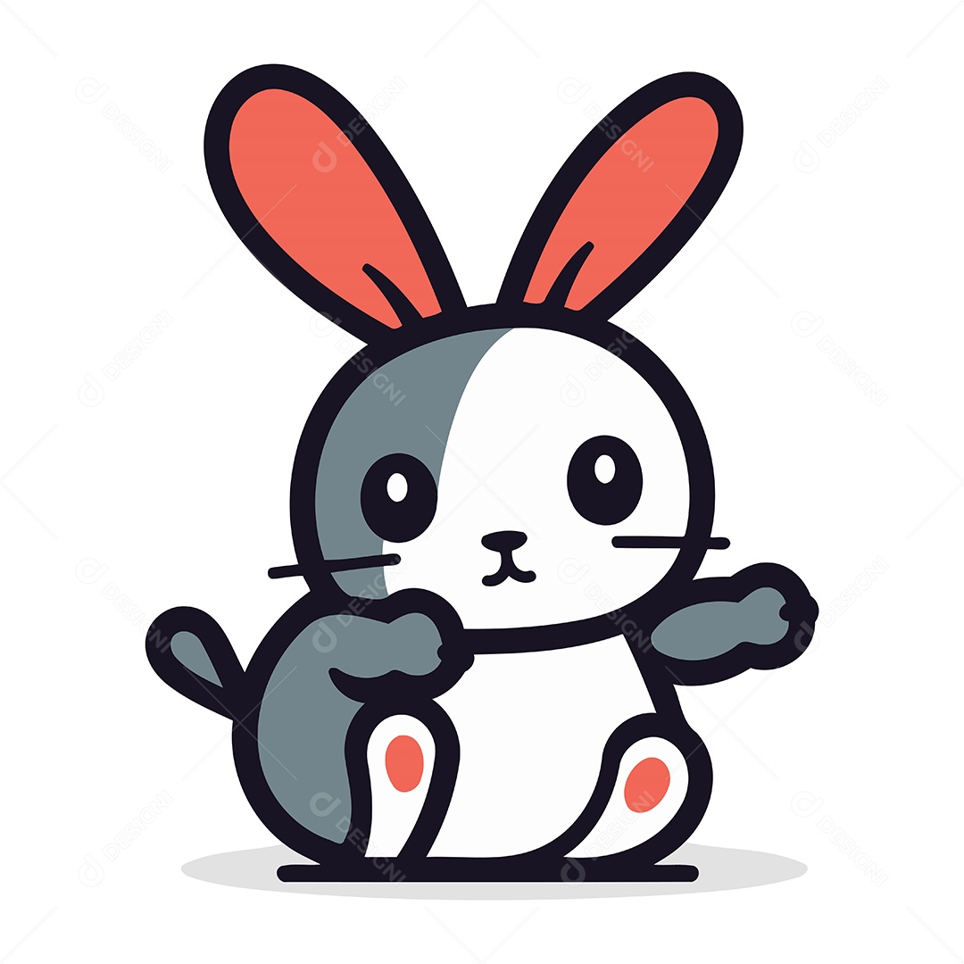 Coelho de Desenho Animado Ilustração Vetor EPS