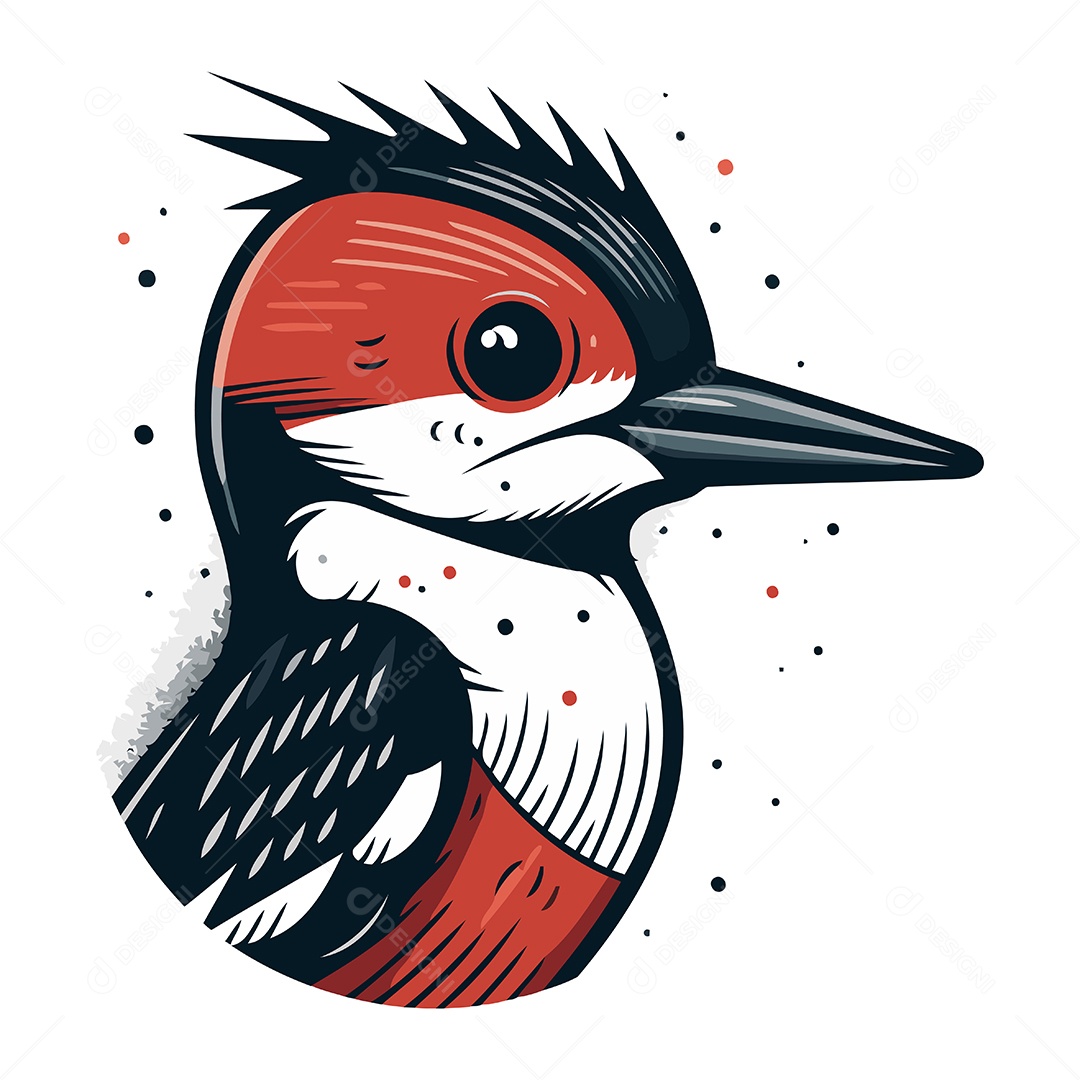 Pica Pau de Desenho Animado Ilustração Vetor EPS