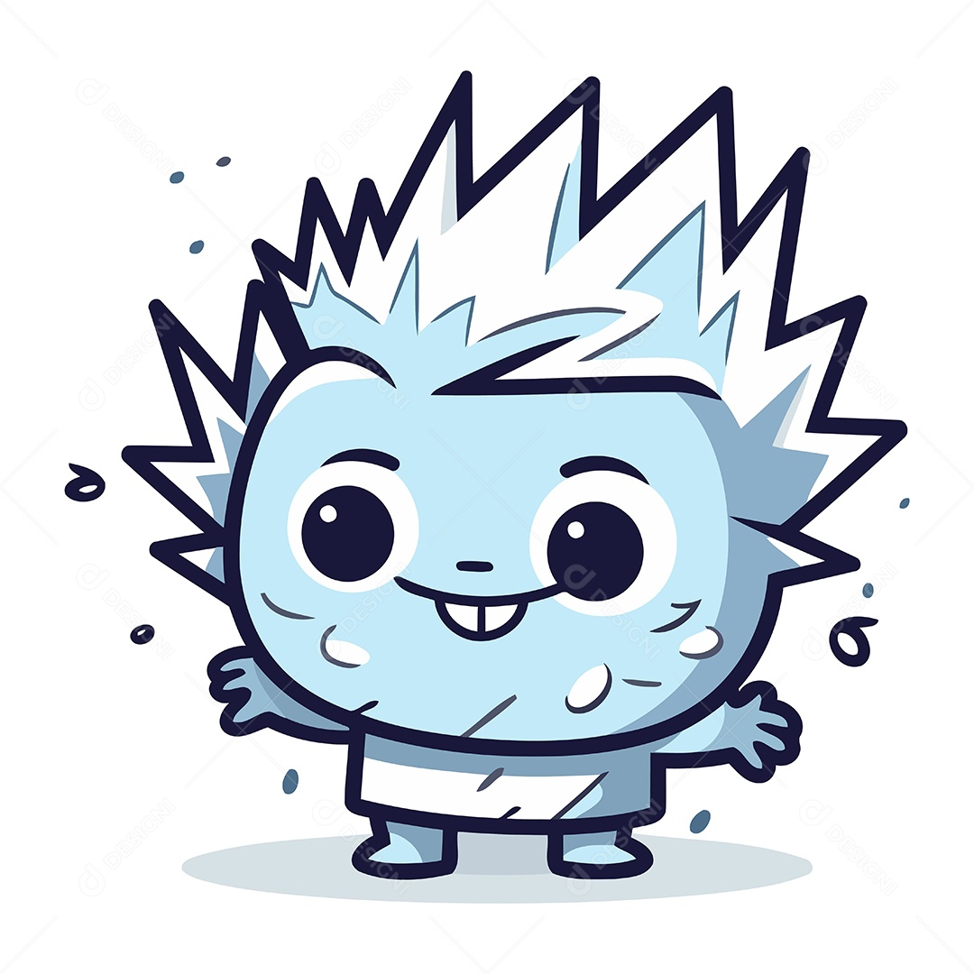 Monstro de Desenho Animado Ilustração Vetor EPS