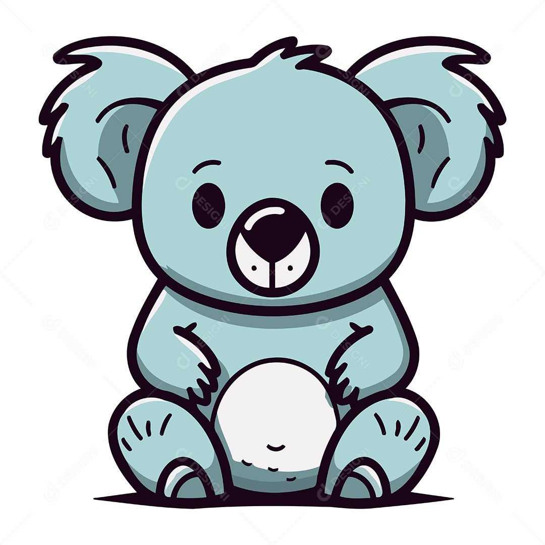 Coala de Desenho Animado Ilustração Vetor EPS