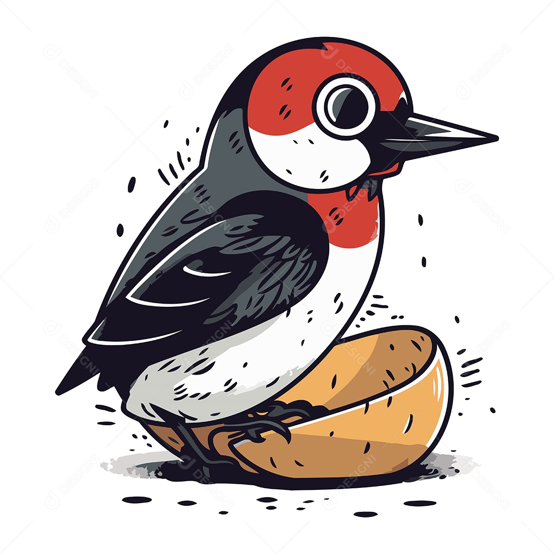 Pica Pau de Desenho Animado Ilustração Vetor EPS