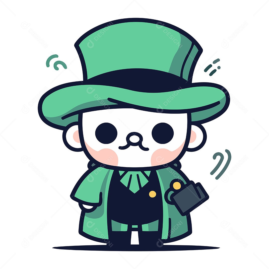 Duende de Desenho Animado Ilustração Vetor EPS