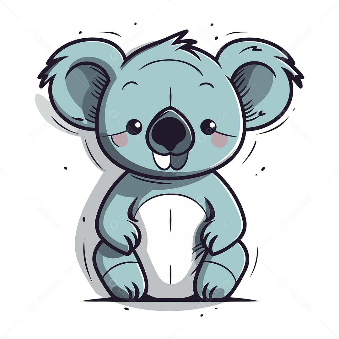 Coala de Desenho Animado Ilustração Vetor EPS