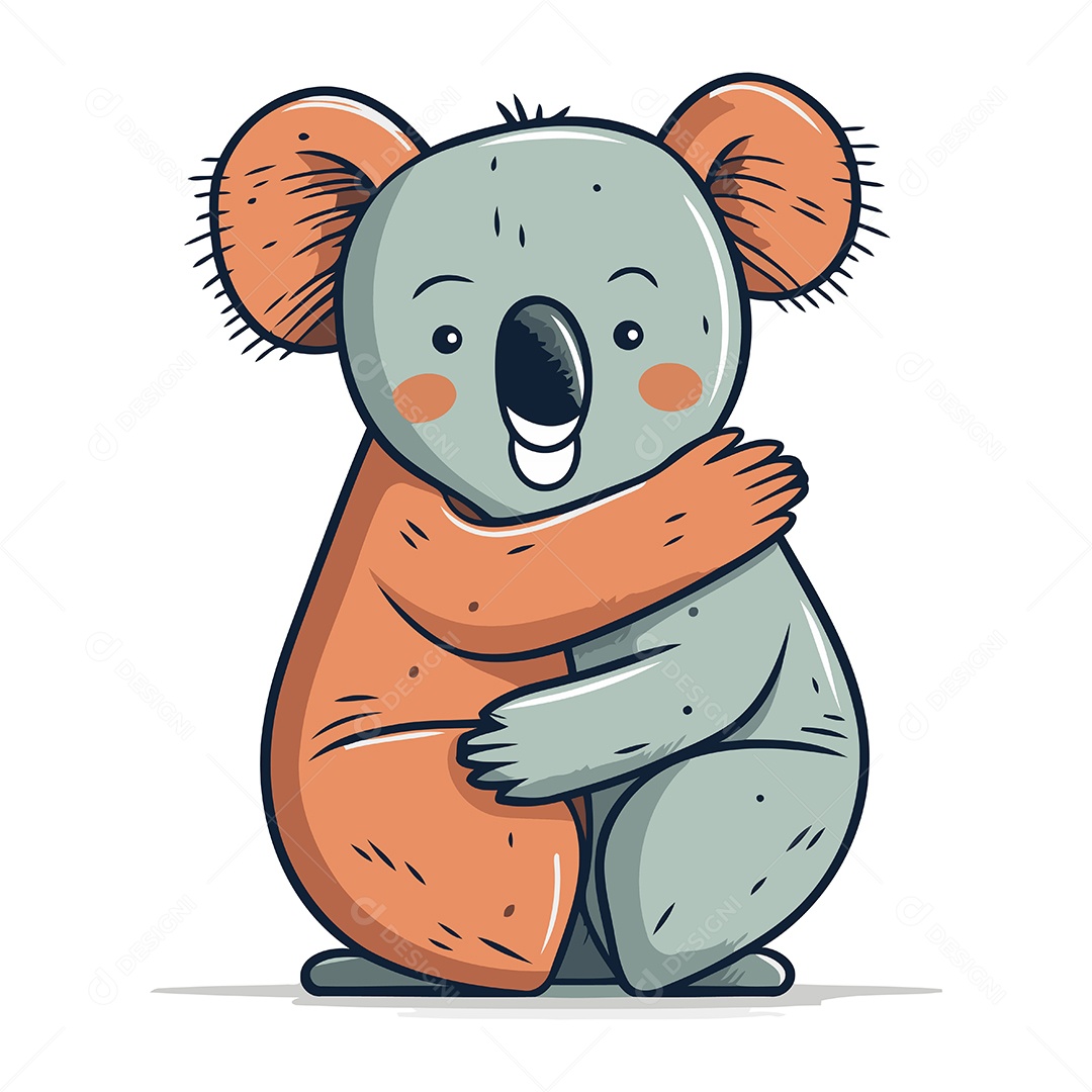 Coala de Desenho Animado Ilustração Vetor EPS