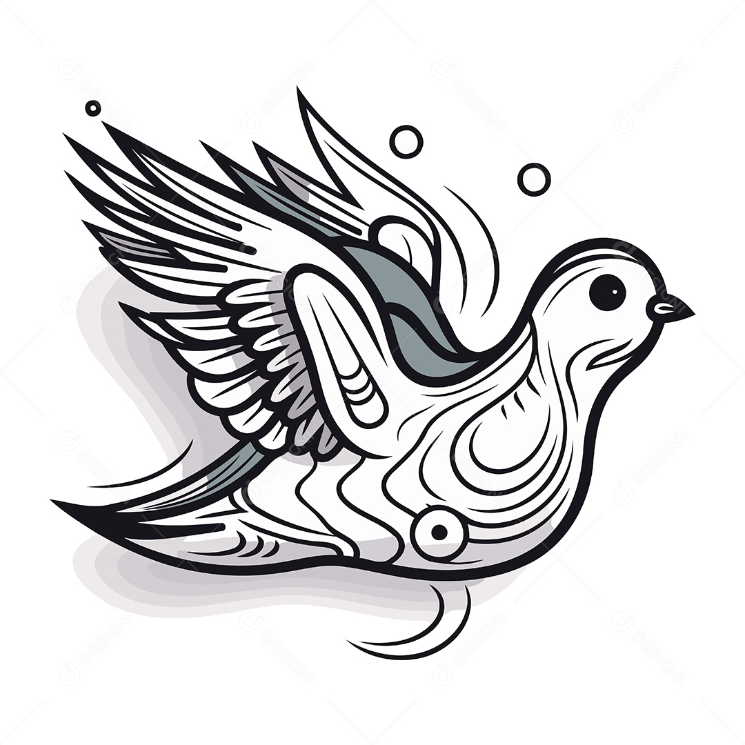 Pombo de Desenho Animado Ilustração Vetor EPS