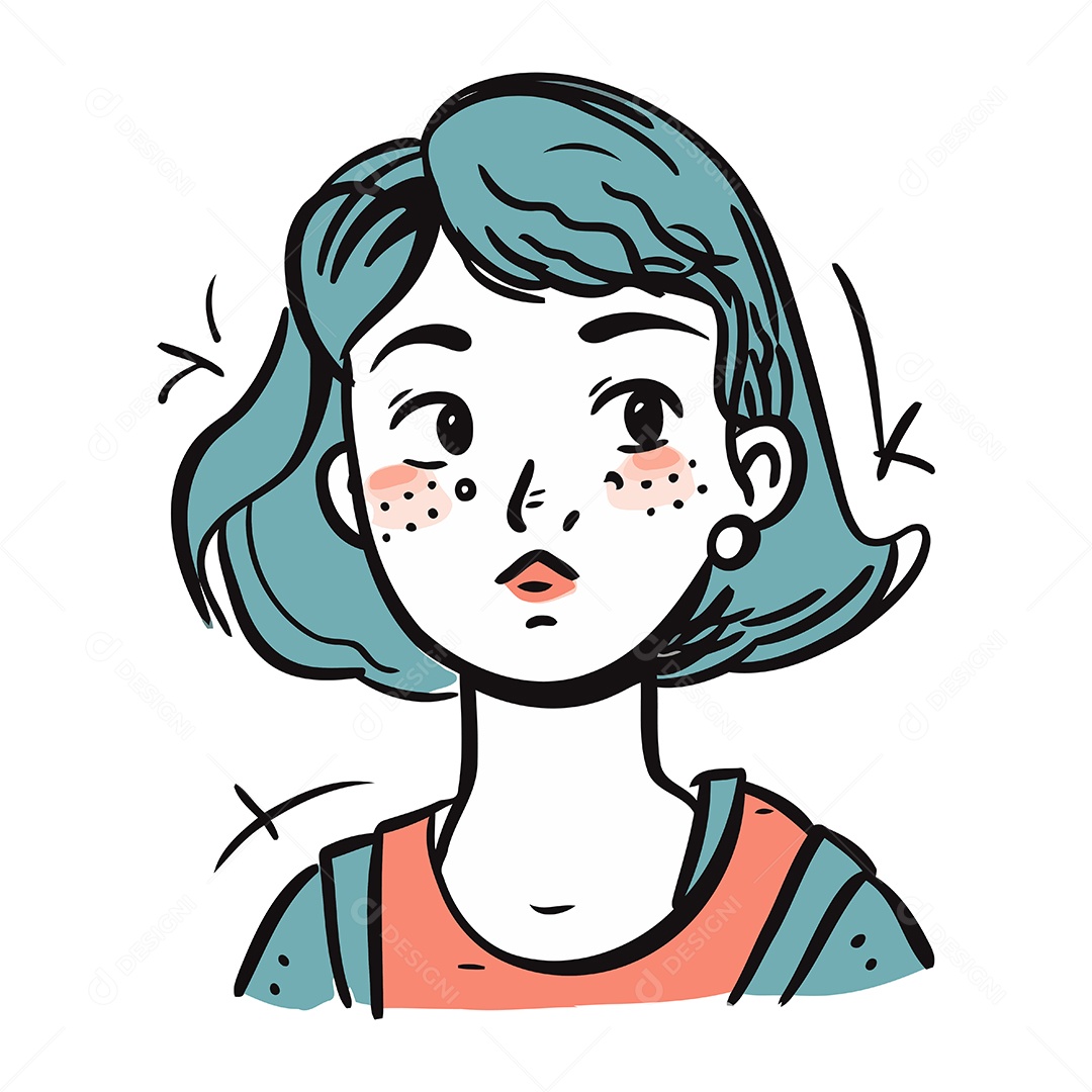 Jovem de Desenho Animado Ilustração Vetor EPS