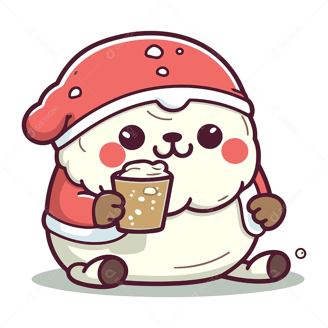 Boneco de Neve Desenho Animado Ilustração Vetor EPS