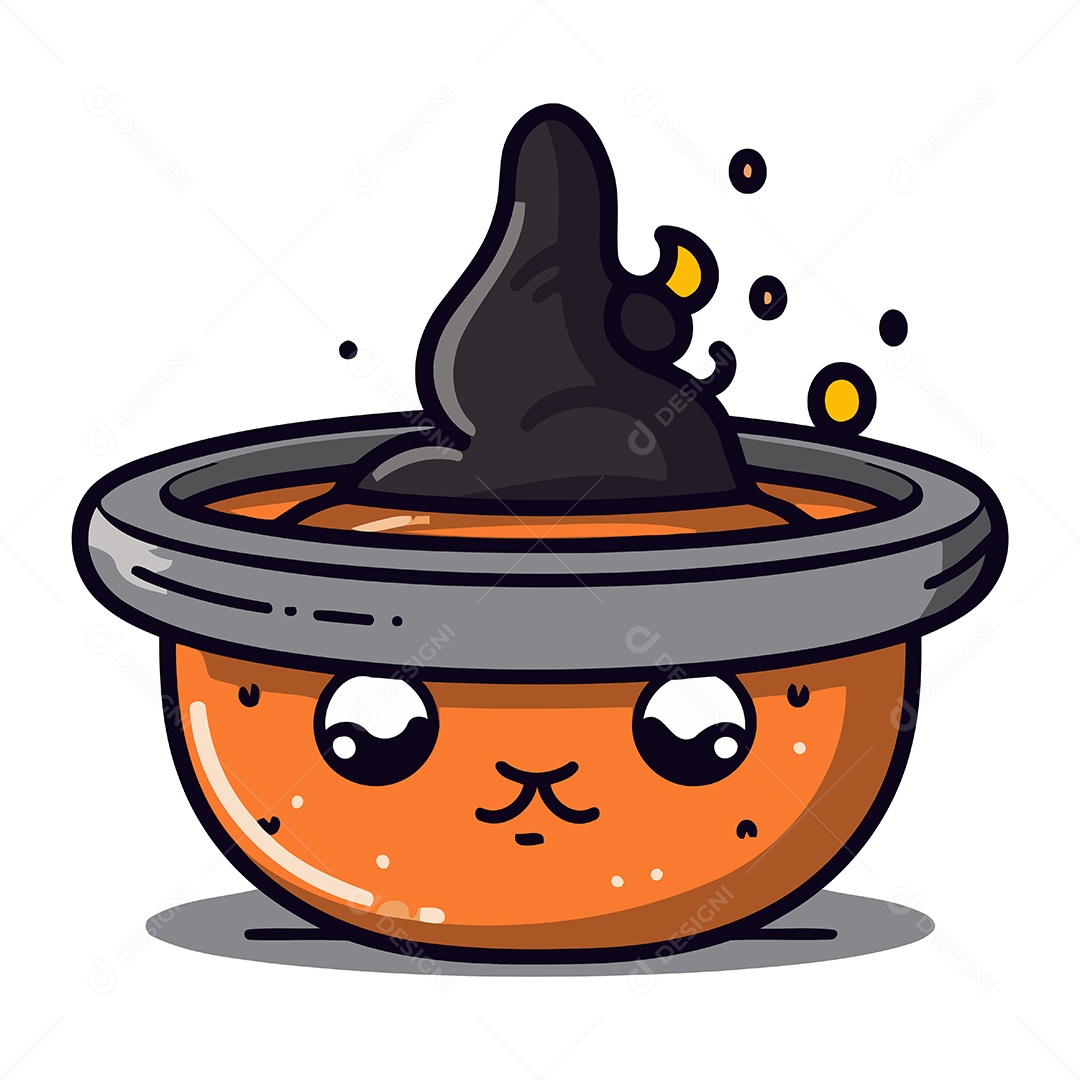 Tigela de Desenho Animado Ilustração Vetor EPS