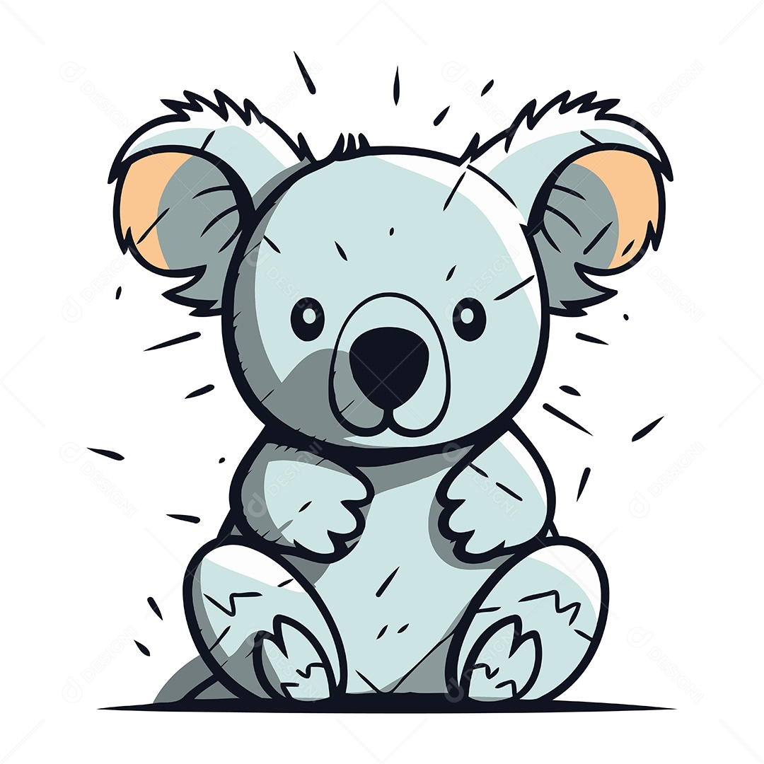 Coala de Desenho Animado Ilustração Vetor EPS