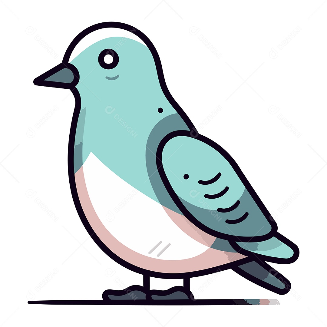 Pombo de Desenho Animado Ilustração Vetor EPS