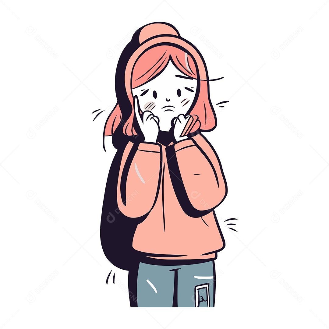 Jovem de Desenho Animado Ilustração Vetor EPS