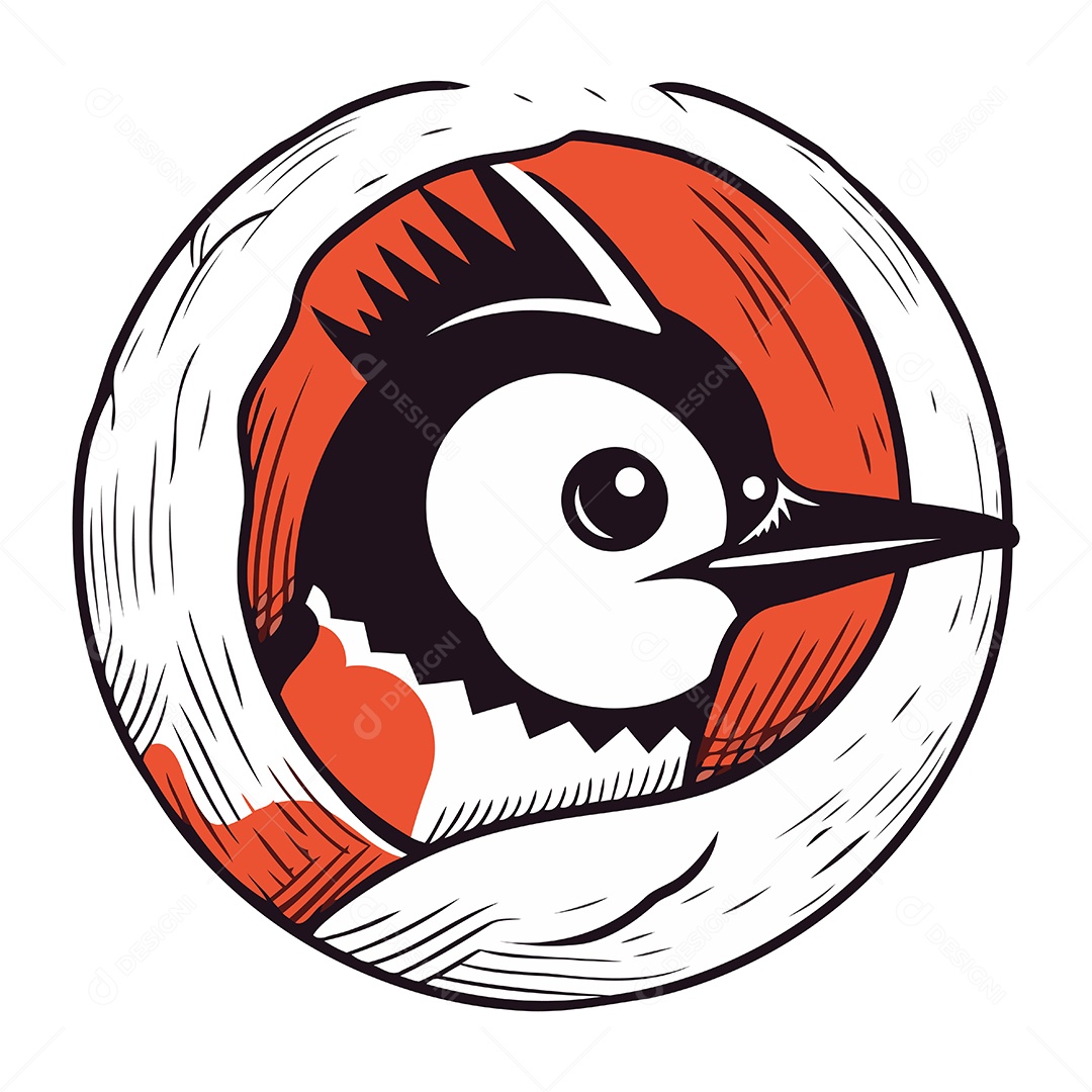 Pica Pau de Desenho Animado Ilustração Vetor EPS