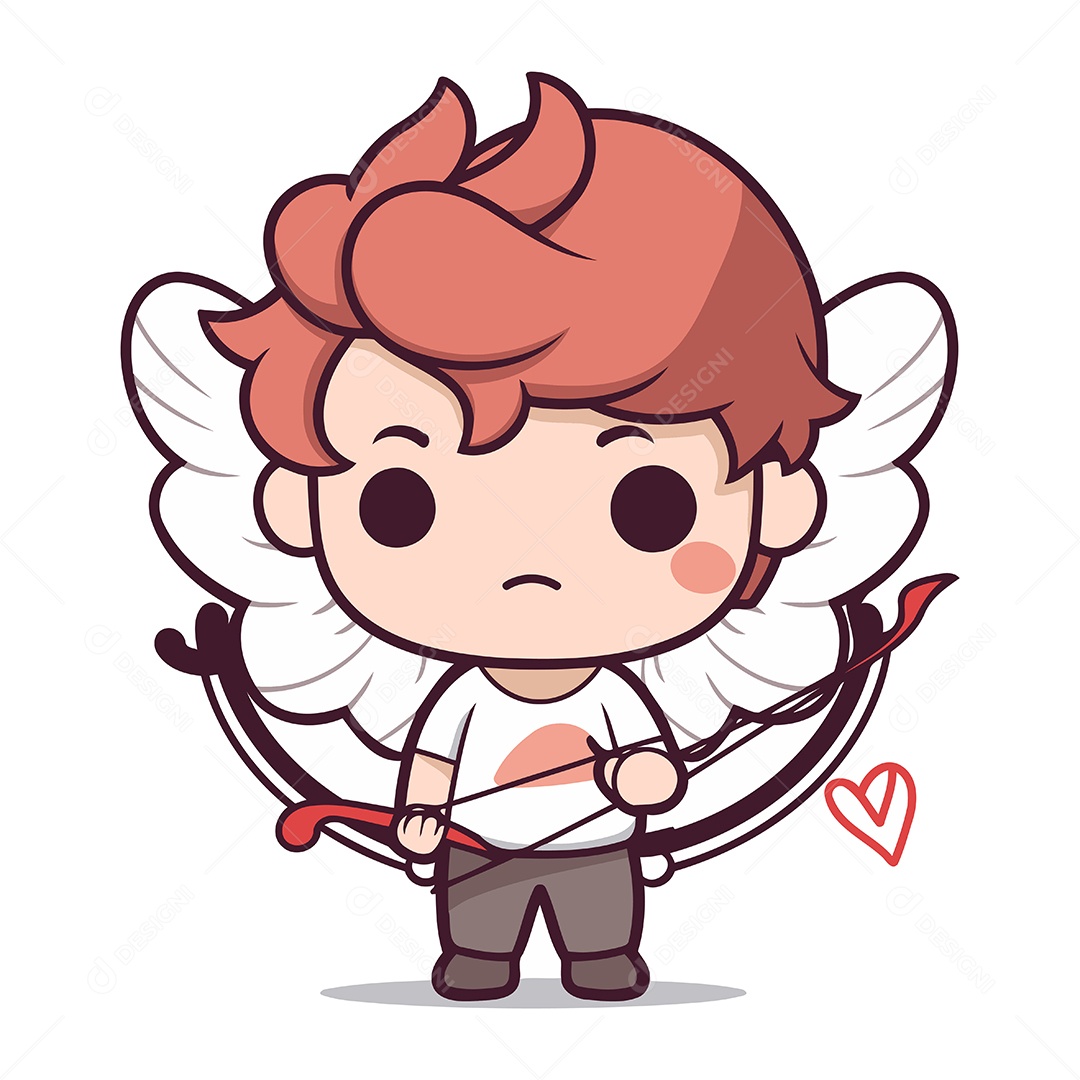 Cupido com Arco e Flecha Ilustração Vetor EPS
