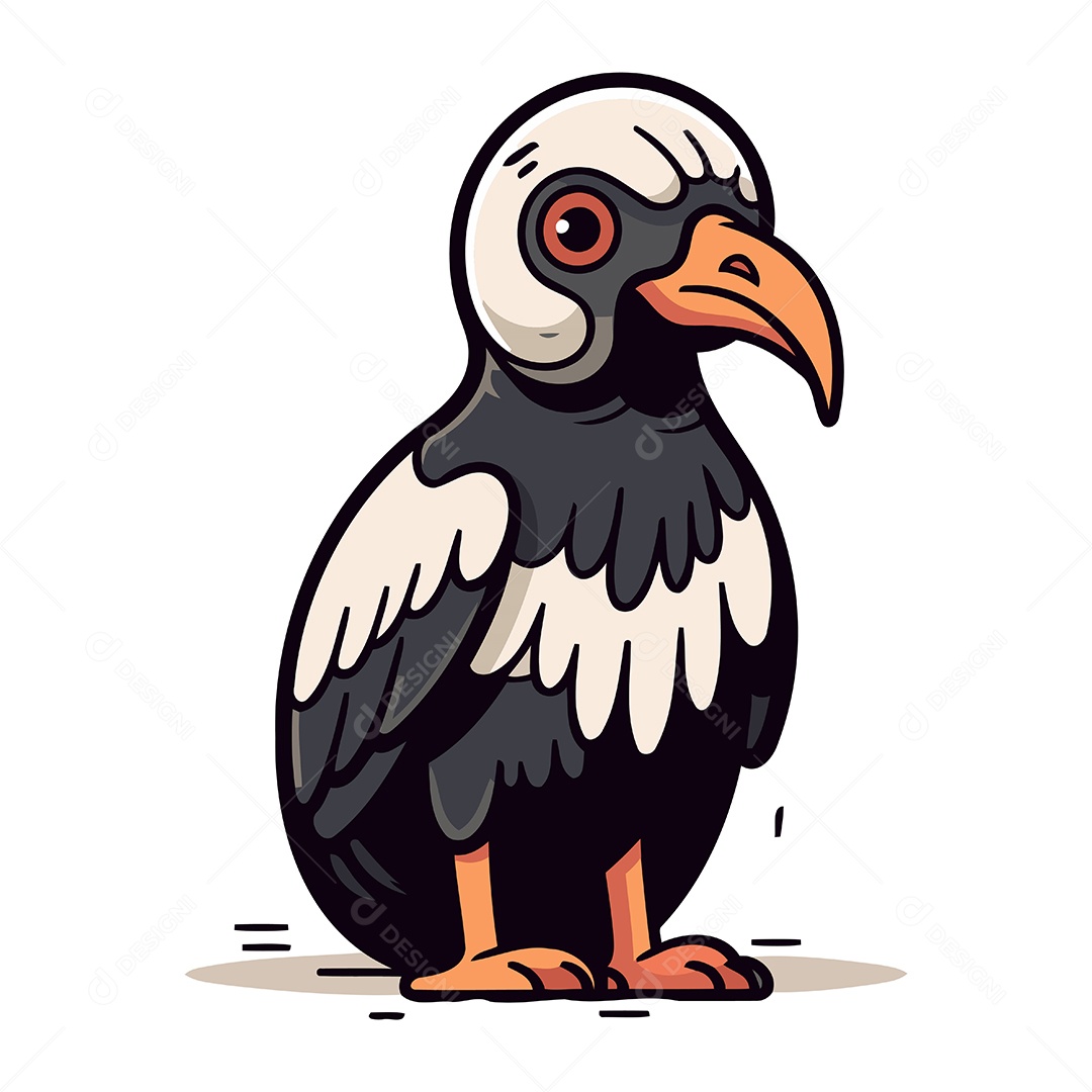 Abutre de Desenho Animado Ilustração Vetor EPS