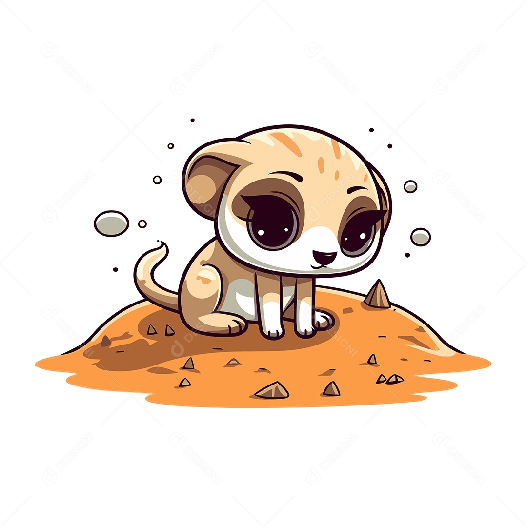 Suricato de Desenho Animado Ilustração Vetor EPS