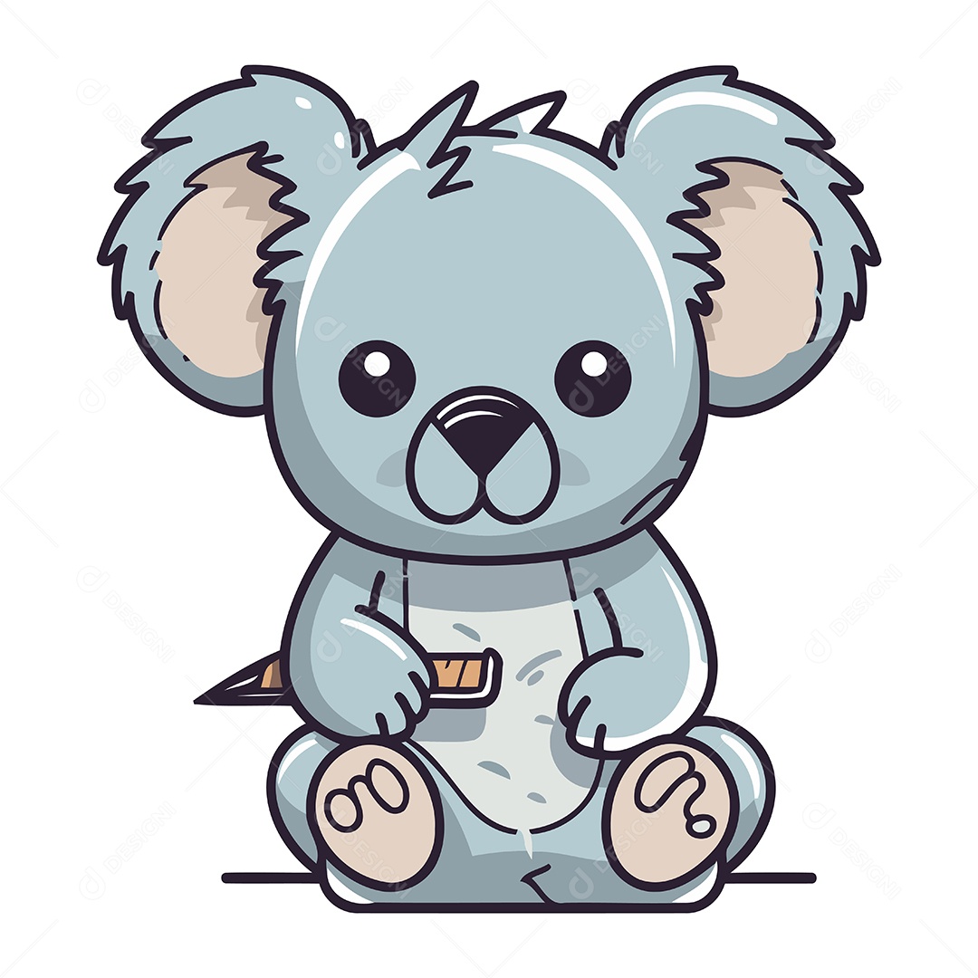 Coala de Desenho Animado Ilustração Vetor EPS