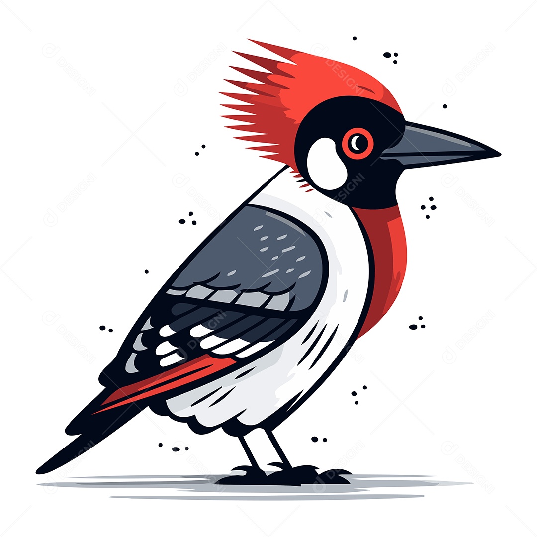Pica Pau de Desenho Animado Ilustração Vetor EPS