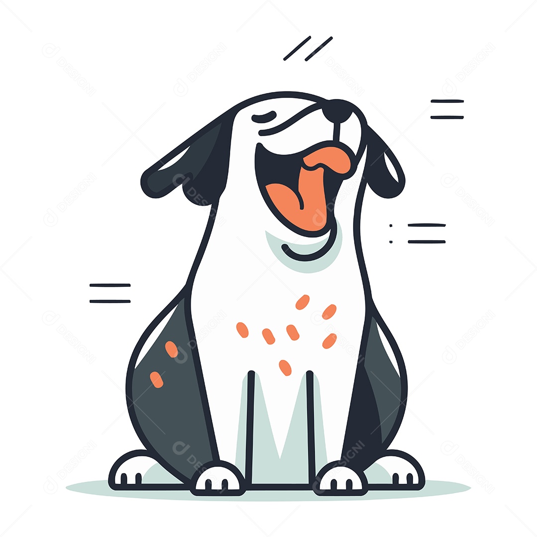 Cachorro de Desenho Animado Ilustração Vetor EPS