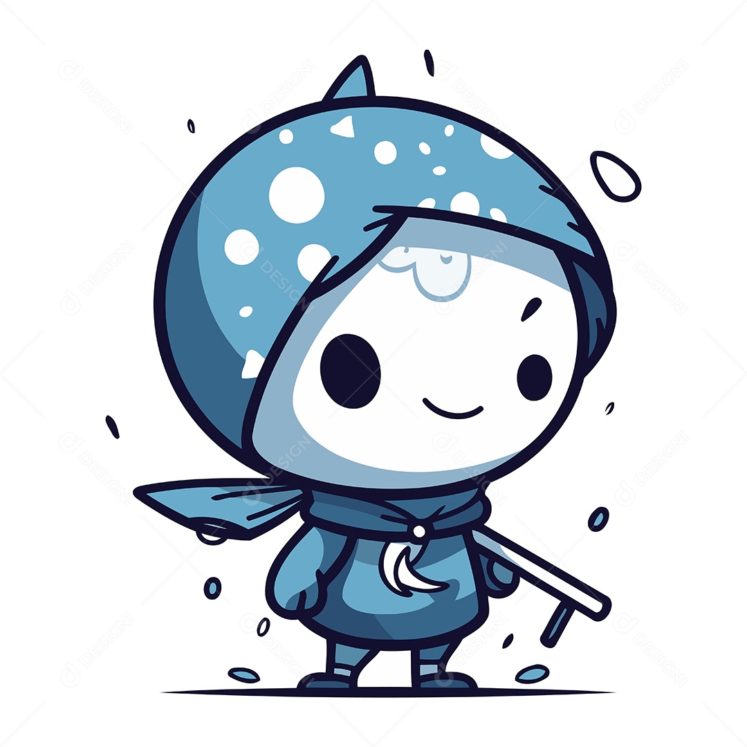 Super Herói de Desenho Animado Ilustração Vetor EPS